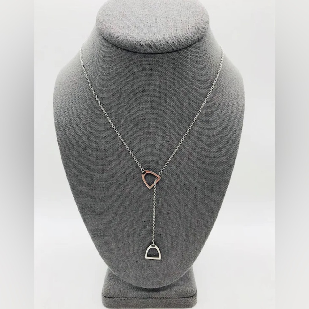 Silver Horse Stirrup Necklace